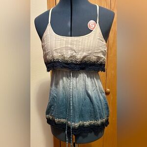 Metropark Blue and White Ombre halter Blouse